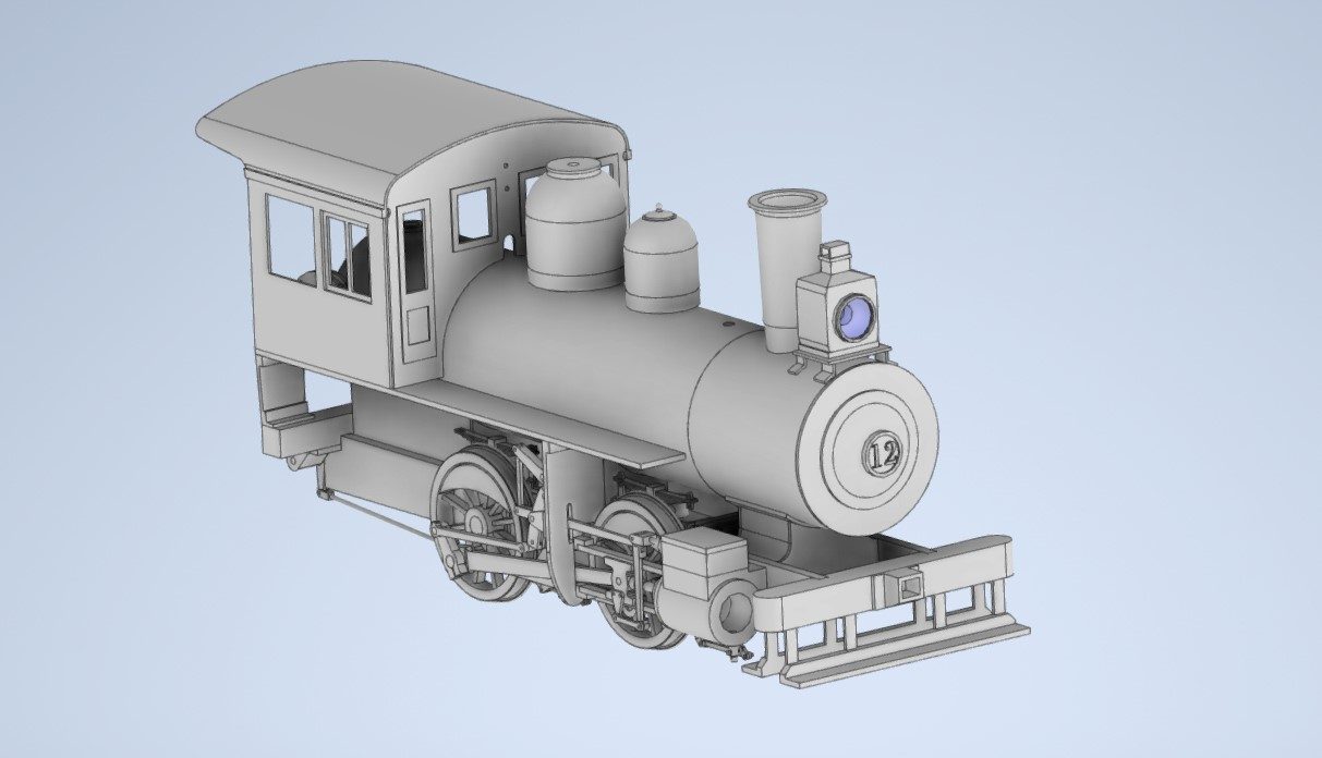 CAD model of live steam switcher No. 12