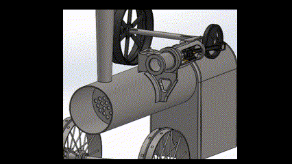 Animated CAD model of the traction engine